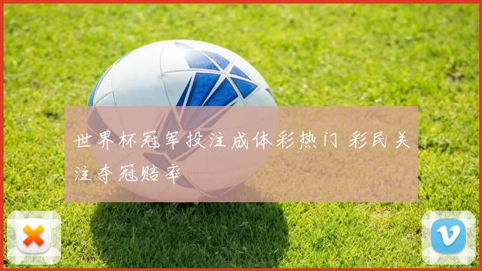 世界杯冠军投注成体彩热门 彩民关注夺冠赔率