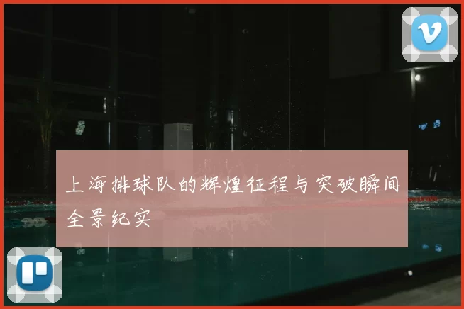 上海排球队的辉煌征程与突破瞬间全景纪实